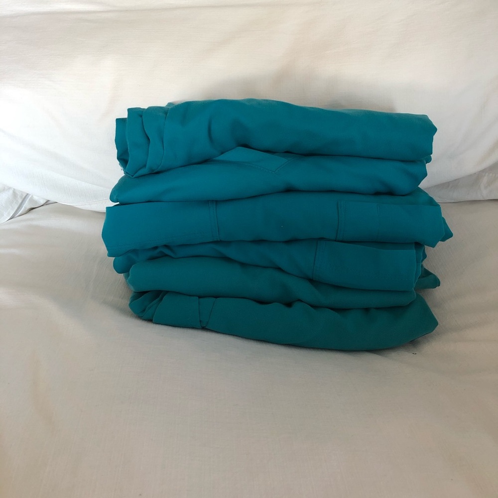Teal scrubs - 3 pairs